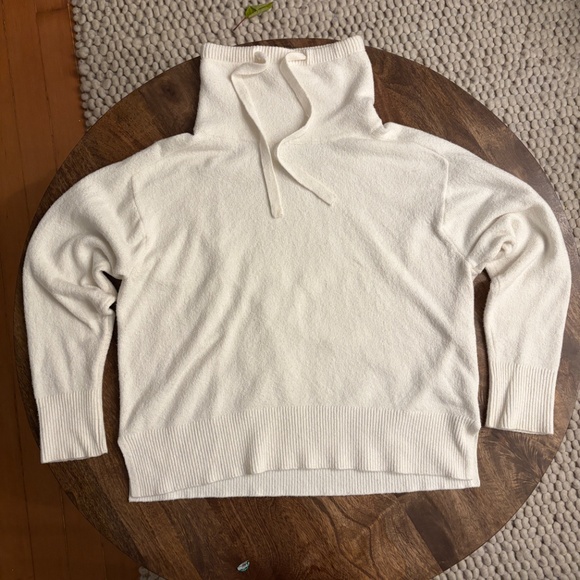 White Cowl Neck Sweater by Pale Sky, Medium - Picture 2 of 10